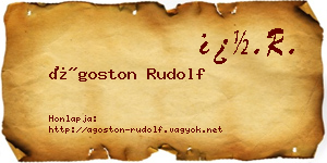 Ágoston Rudolf névjegykártya